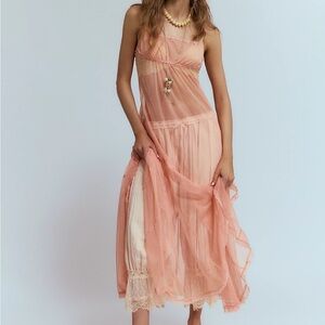 Free People Mesh Maxi Slip